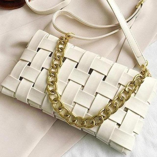 White 2024 woven purse