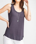 Darsa Fossil Gray Tank Top - DeVanitè Boutique