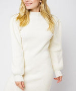 Always Chic Ivory Long Sleeve Sweater Dress - DeVanitè Boutique