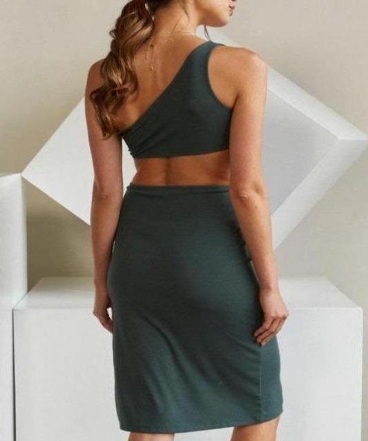 Anya Mint Cutout Bodycon Midi Dress - DeVanitè Boutique