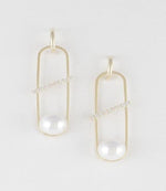 Art Deco Gold and Pearl Earrings - DeVanitè Boutique