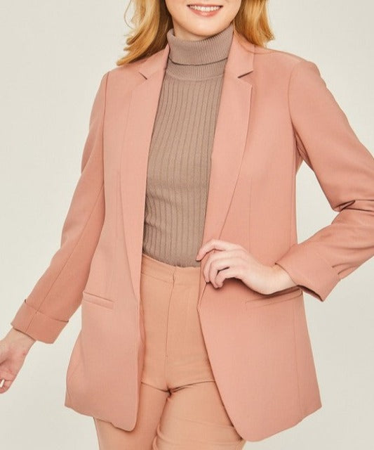 Pretty in Blush Blazer - DeVanitè Boutique