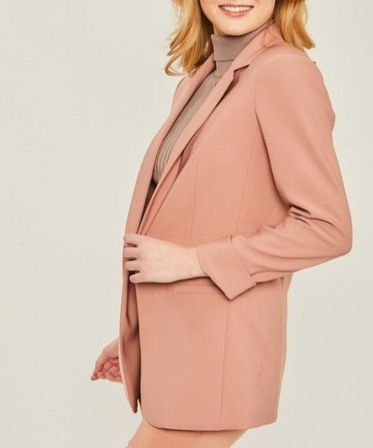 Pretty in Blush Blazer - DeVanitè Boutique