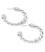 Cable Knott Hoop Earrings - DeVanitè Boutique