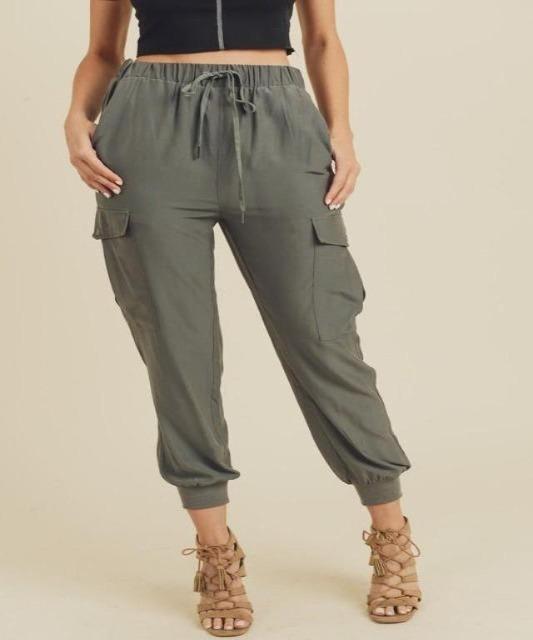 Charlize Cargo Joggers - Charcoal - DeVanitè Boutique