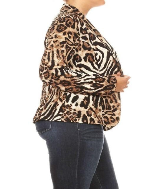 Classy Animal Print Blazer - DeVanitè Boutique