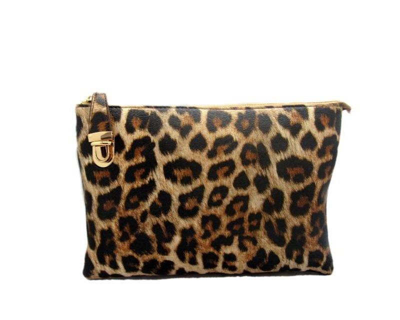 Clutch/ Crossbody Purse - Leopard - DeVanitè Boutique