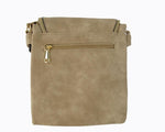 Desi Vegan Leather Sand Crossbody Handbag - DeVanitè Boutique