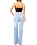 Ellie Wide Leg High Rise Full Length Jeans - DeVanitè Boutique