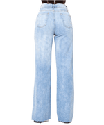 Ellie Wide Leg High Rise Full Length Jeans - DeVanitè Boutique