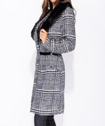 Faux Fur Collar Coat Side View DeVanitè Boutique