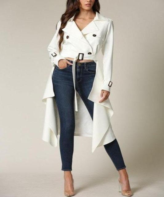 Giselle Crop Trench Coat - DeVanitè Boutique