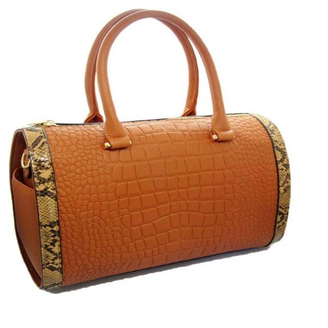 GoGetter Croc Embossed Satchel Handbag - DeVanitè Boutique