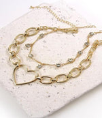 Heart Link Necklace - DeVanitè Boutique