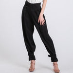 High Waist Belted Ankle Trousers - DeVanitè Boutique