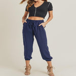 Side-Button Joggers - DeVanitè Boutique