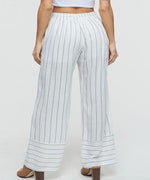 Julia Tassel Detail Stripe Pants - Off White - DeVanitè Boutique