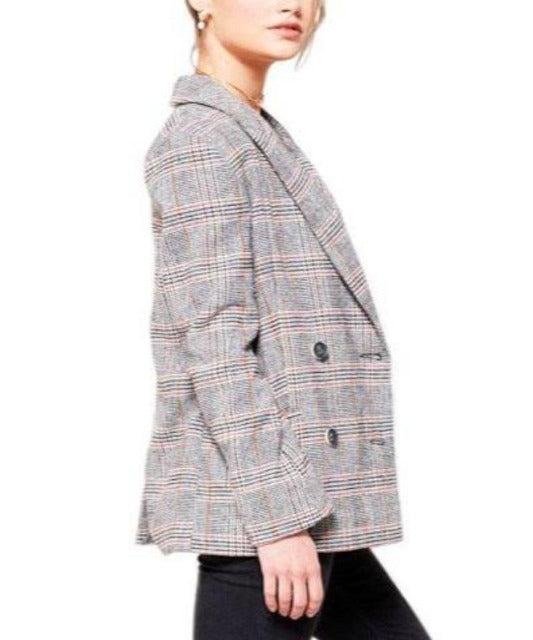 Julian Plaid Double-Breasted Blazer - DeVanitè Boutique