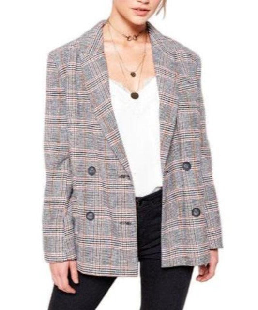 Julian Plaid Double-Breasted Blazer - DeVanitè Boutique