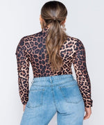 Leopard High Neck Body Suit - DeVanitè Boutique