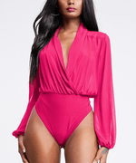 Destini Chiffon Wrap Bodysuit - DeVanitè Boutique