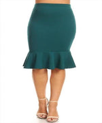 Mermaid Skirt - Hunter Green - DeVanitè Boutique