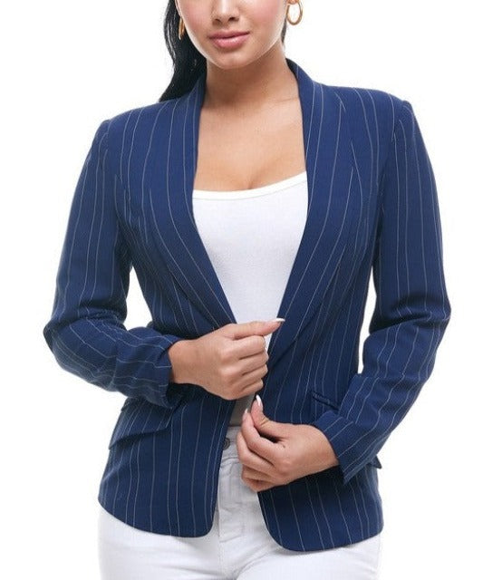 Michel Open Front Striped Blazer - DeVanitè Boutique