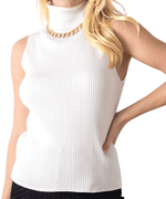 Mila Ribbed Sleeveless Turtleneck - DeVanitè Boutique