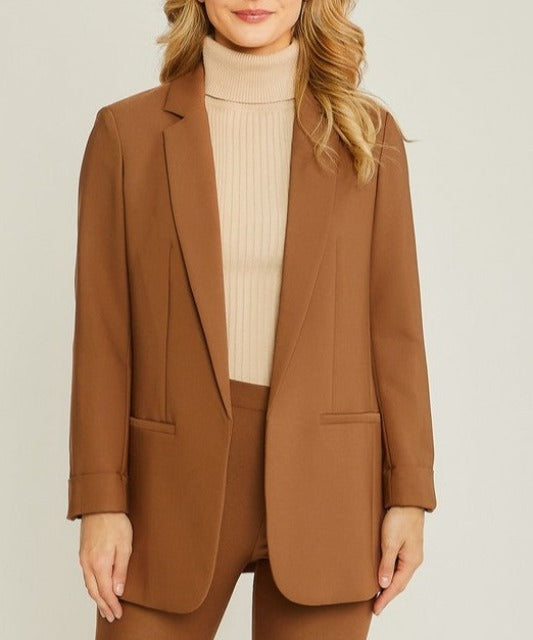 Pretty in Neutral Boyfriend Blazer - DeVanitè Boutique