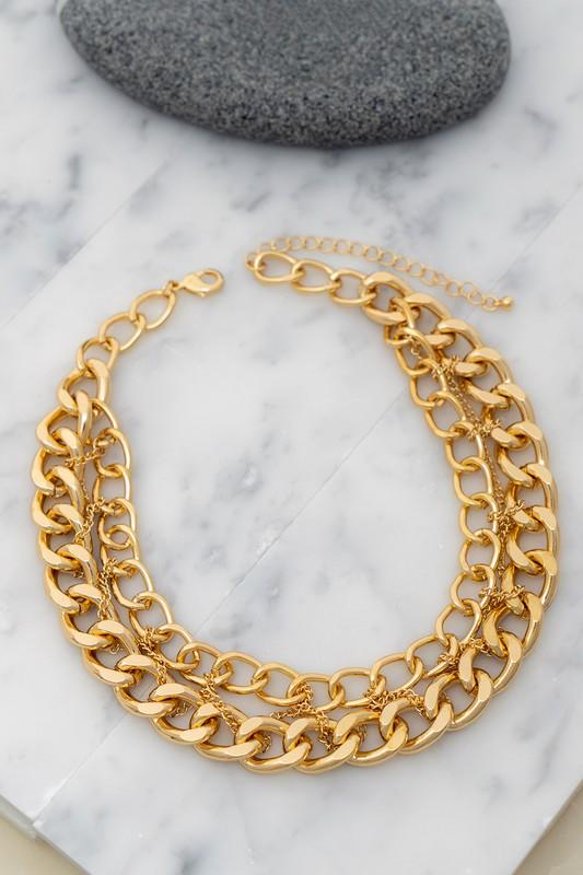 Nori Multi Layer Link Necklace - DeVanitè Boutique