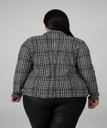 Plaid Houndstooth Jacket - DeVanitè Boutique