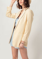 Pretty in Butter-Me Yellow Blazer side view