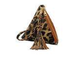 Pyramid Wristlet w/ Tassel - Leopard - DeVanitè Boutique