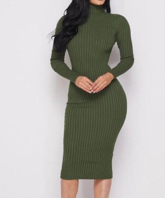 Sweater Bodycon Midi Dress - DeVanitè Boutique