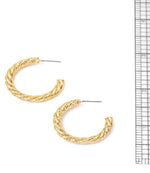 Twirl Gold Hoop Earrings - DeVanitè Boutique