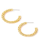 Twirl Gold Hoop Earrings - DeVanitè Boutique