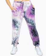 Urban Vibe Tie-Dye Lavender Grey Jogger Pant - DeVanitè Boutique