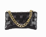 Valencia Basket Weave Clutch - Black - DeVanitè Boutique