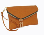 Vanity Cognac Envelope Crossbody Bag - DeVanitè Boutique