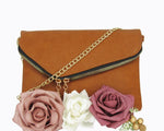 Vanity Cognac Envelope Crossbody Bag - DeVanitè Boutique