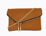 Vanity Cognac Envelope Crossbody Bag - DeVanitè Boutique