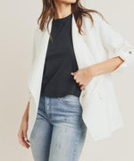 Waterfall Blazer - Off White - DeVanitè Boutique