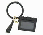 Wristlet Keychain & Wallet - Black - DeVanitè Boutique