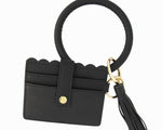 Wristlet Keychain & Wallet - Black - DeVanitè Boutique