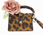 Wristlet Keychain & Wallet - Leopard - DeVanitè Boutique