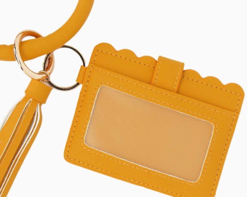 Wristlet Keychain & Wallet - Mustard - DeVanitè Boutique