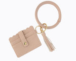 Wristlet Keychain & Wallet - Tan - DeVanitè Boutique