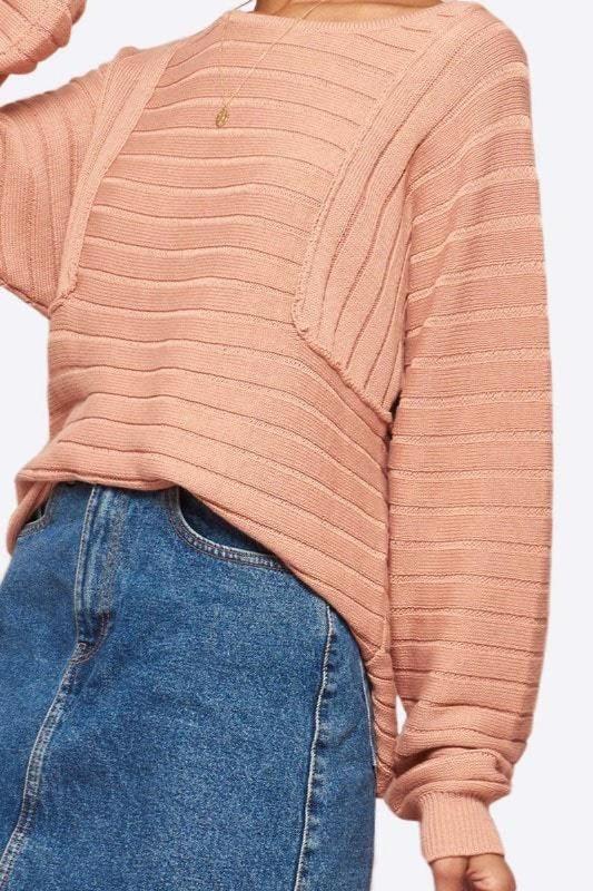 Zoe Oversize Knit Top - DeVanitè Boutique