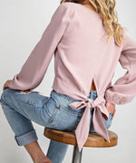 Cassie Wide Ballon Sleeve Blouse - DeVanitè Boutique